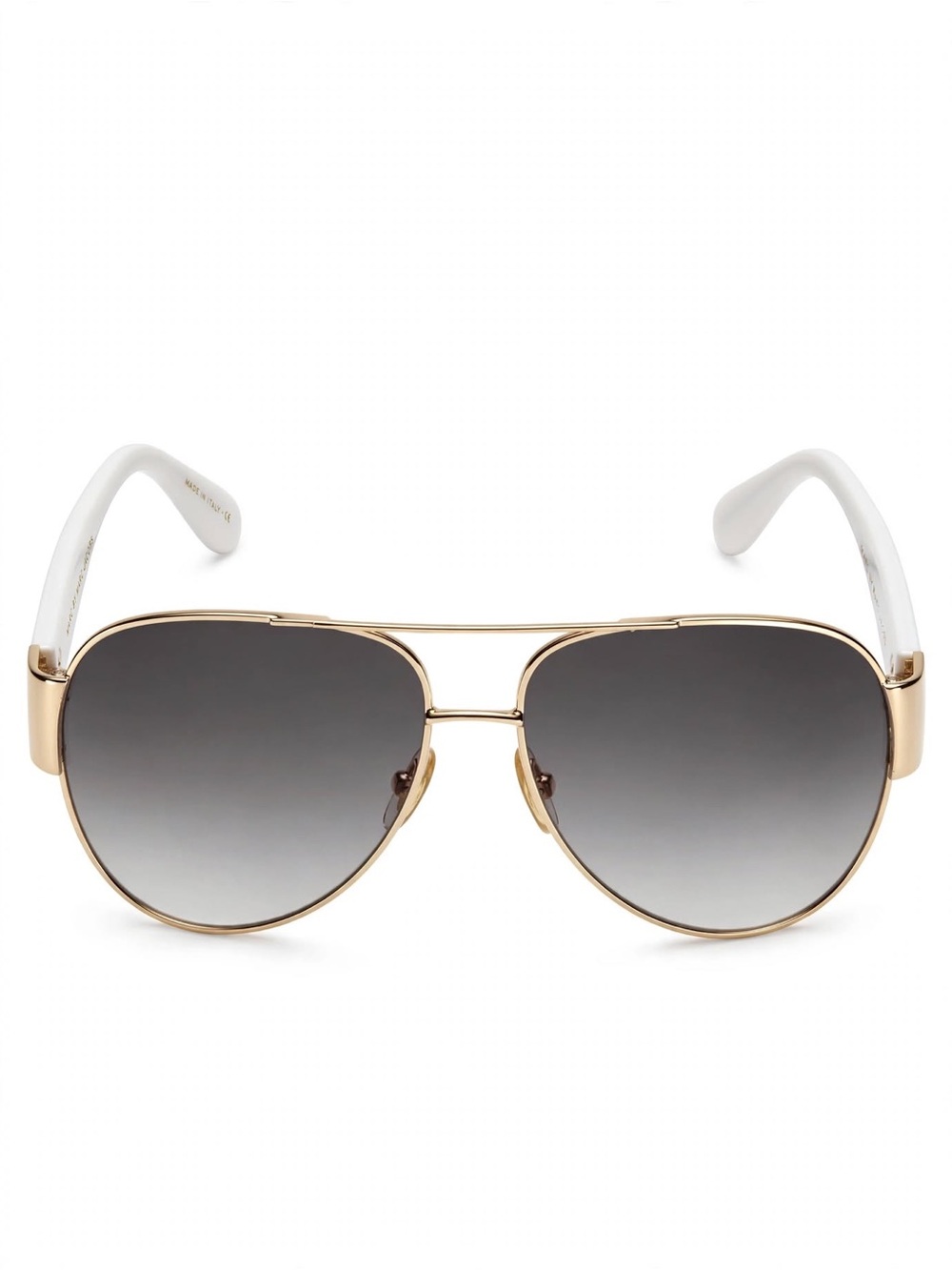 Gold Frame Aviator Sunglasses with Gray Gradient Lenses